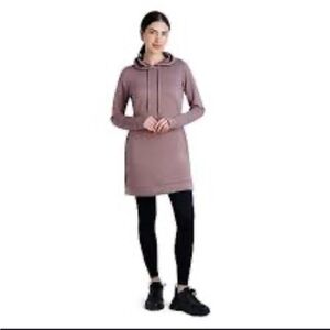 GAIAM Women's Long Sleeve hooded Mauve Dress with pockets